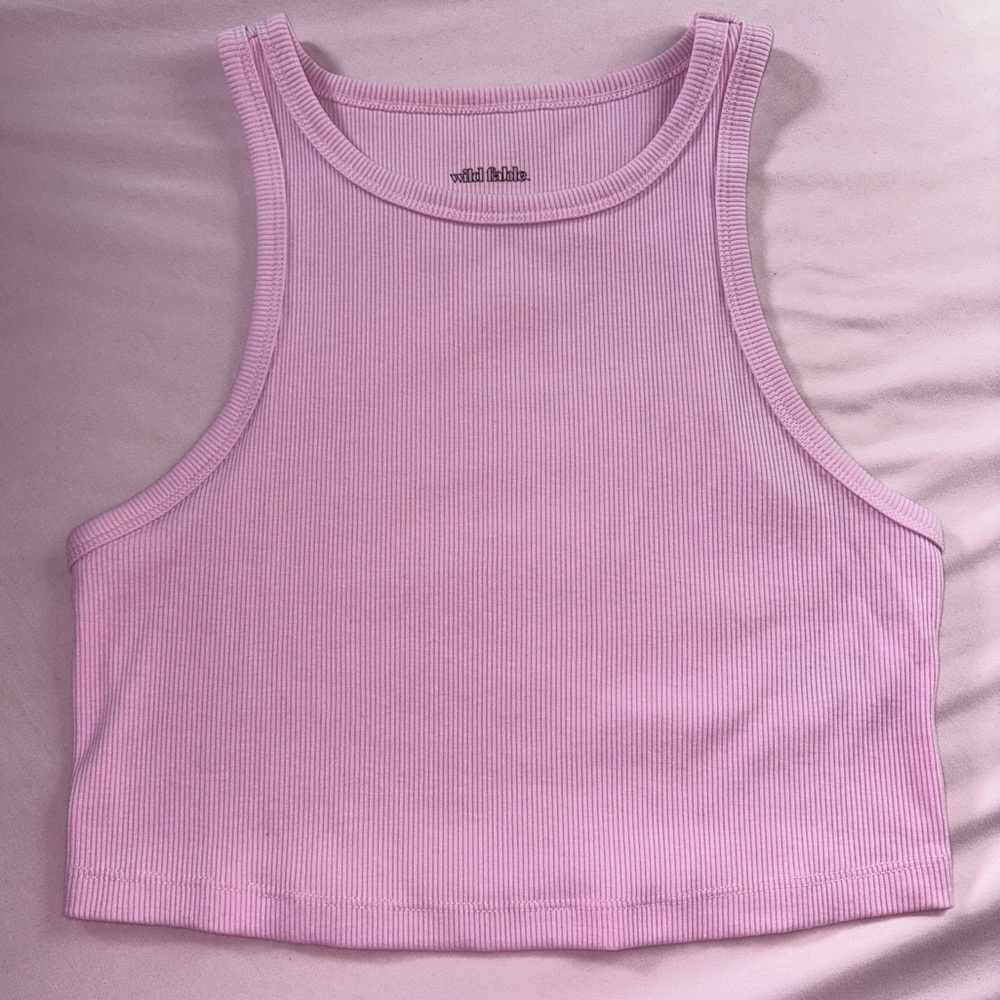 Wild Fable Pink Ribbed Crop Top 🩷